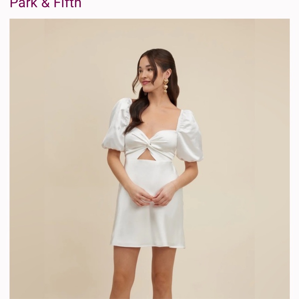 Park & Fifth White Off-Shoulder Dress
